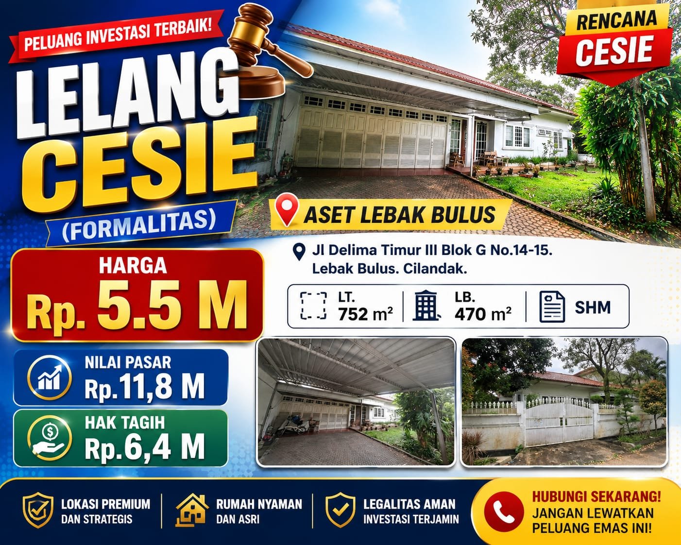 LELANG CESSIE DI LEBAK BULUS